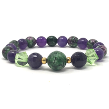 Load image into Gallery viewer, Zoisite, Lepidolite & Amethyst Jewelry set