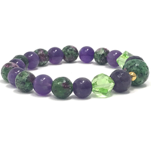 Load image into Gallery viewer, Zoisite, Lepidolite & Amethyst Jewelry set