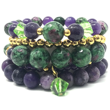 Load image into Gallery viewer, Zoisite, Lepidolite & Amethyst Jewelry set