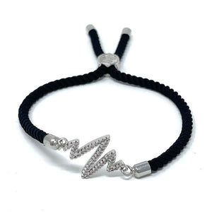 Adjustable black bracelet