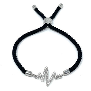 Adjustable black bracelet