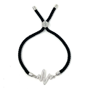 Adjustable black bracelet