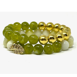 Ivory Jade & Olivine set
