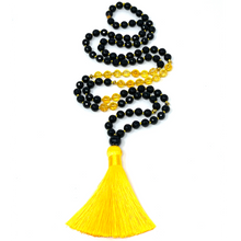 Load image into Gallery viewer, Black Agate &amp; Citrine Mala