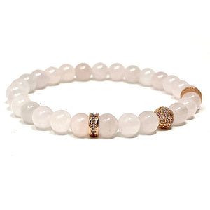 Rose Quartz & Pink Opal set