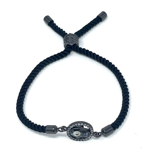 Adjustable black bracelet