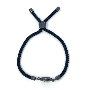 Adjustable black bracelet