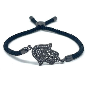 Adjustable black bracelet