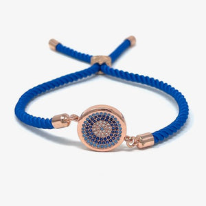 Adjustable blue bracelet