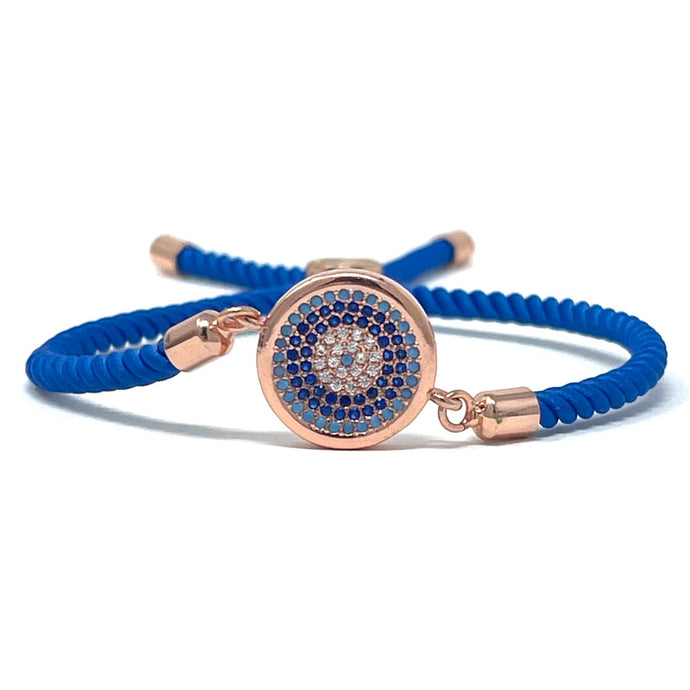 Adjustable blue bracelet