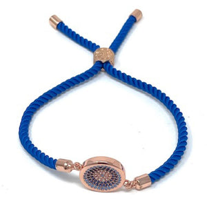 Adjustable blue bracelet