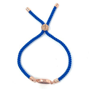 Adjustable blue bracelet