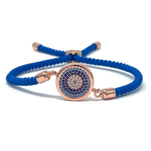 Adjustable blue bracelet