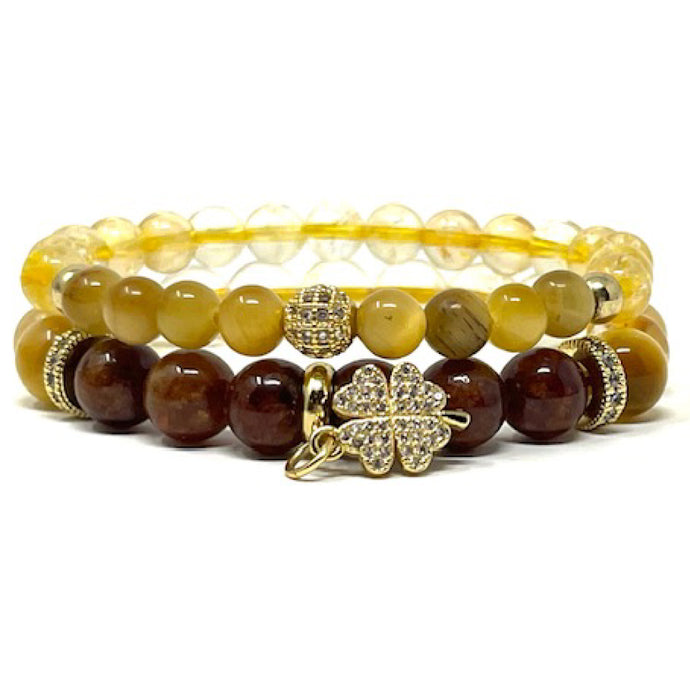 Citrine & Orange Garnet set
