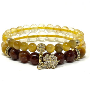 Citrine & Orange Garnet set