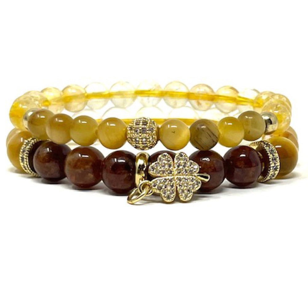 Citrine & Orange Garnet set