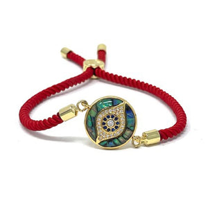 Adjustable red bracelet