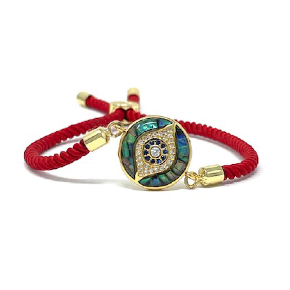 Adjustable red bracelet