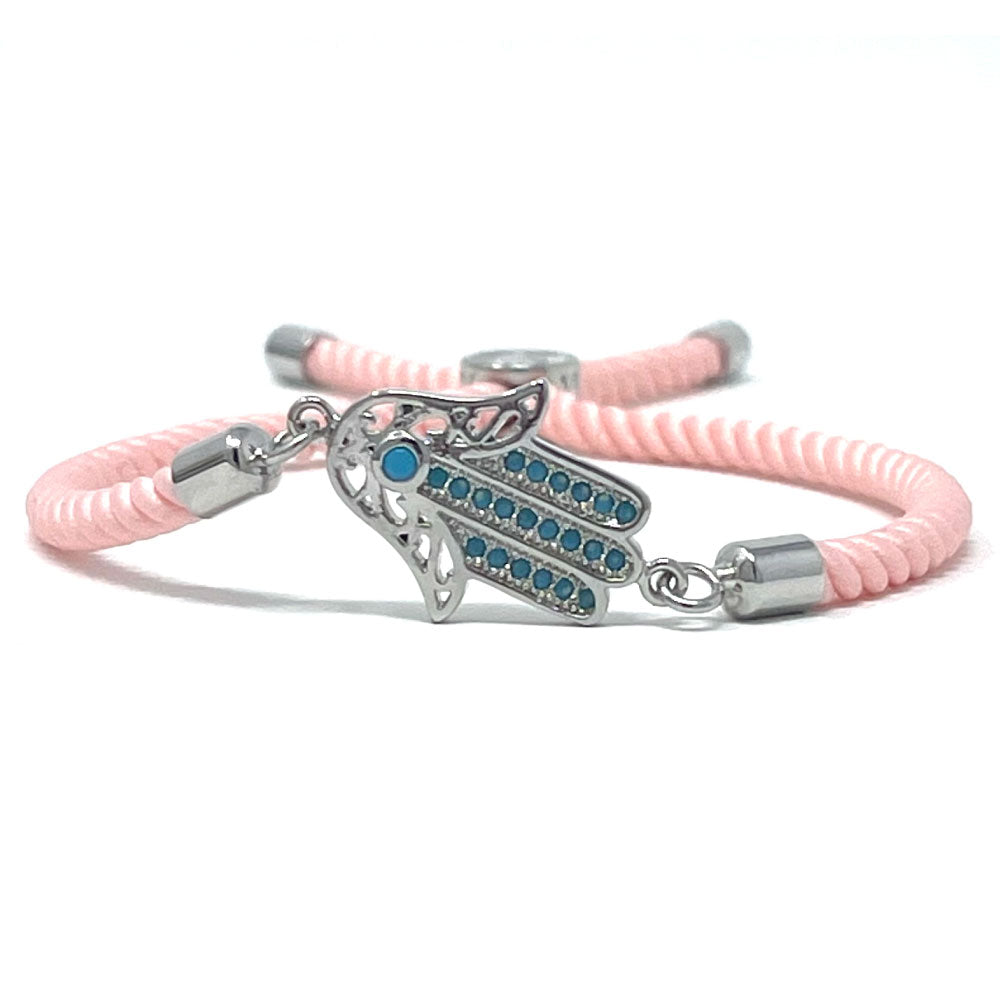 Adjustable pink bracelet