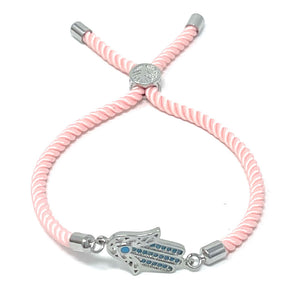 Adjustable pink bracelet