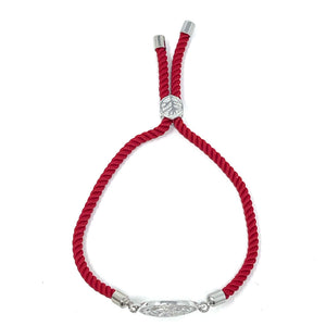 Adjustable red bracelet