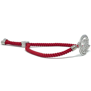 Adjustable red bracelet