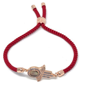 Adjustable red bracelet