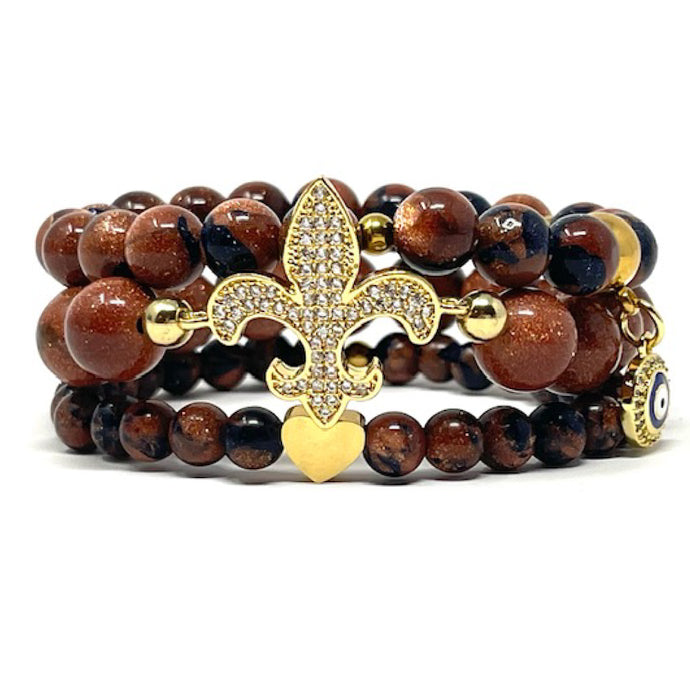 Blue and Goldstone set