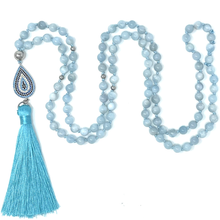 Load image into Gallery viewer, Aquamarine Mala Necklace