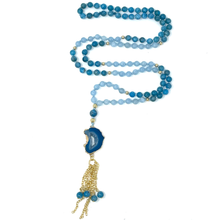 Load image into Gallery viewer, Apatite &amp; Aquamarine Mala Necklace