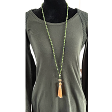 Load image into Gallery viewer, Green Jade Mala Necklace
