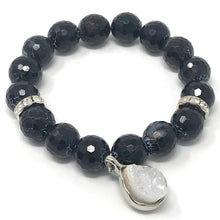 Load image into Gallery viewer, Black Agate &amp; White Jade Jewelry set