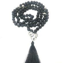 Load image into Gallery viewer, LAVA Mala with silver heart
