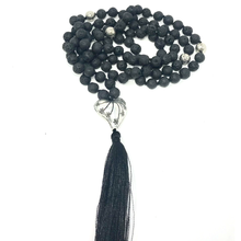 Load image into Gallery viewer, LAVA Mala with silver heart