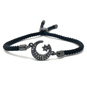 Adjustable black bracelet