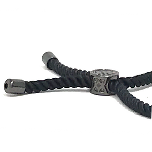 Adjustable black bracelet