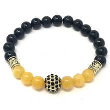 Load image into Gallery viewer, Black Onyx &amp; Yellow Chalcedony