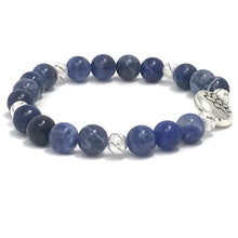 Load image into Gallery viewer, Sodalite with Lotus charm