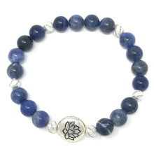 Load image into Gallery viewer, Sodalite with Lotus charm