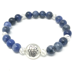 Sodalite with Lotus charm