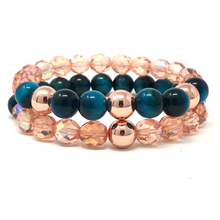 Load image into Gallery viewer, Set Blue Tiger&#39;s Eye &amp; Czech beads