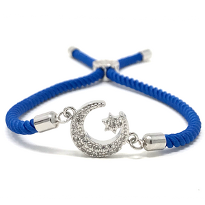 Adjustable blue bracelet