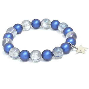 Perlas de Swarovski azules y de cristal