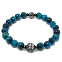 Load image into Gallery viewer, Set Blue Tiger&#39;s Eye &amp; Black Onyx