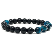 Load image into Gallery viewer, Set Blue Tiger&#39;s Eye &amp; Black Onyx