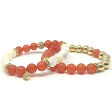 Load image into Gallery viewer, Set Carnelian &amp; Mother of Pearl