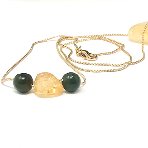 Citrine & Jade Jewelry set