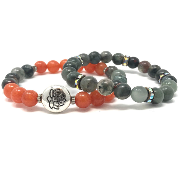 Set African Blood & Chalcedony