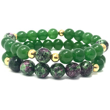 Load image into Gallery viewer, Set Aventurine &amp; Ruby Zoisite