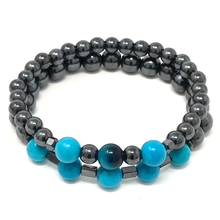 Load image into Gallery viewer, Set Hematite &amp; Turquoise